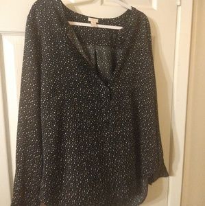 J Crew 1/2 Button down blouse